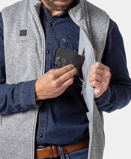 Augusta Tournament Men's 4-Zone Heated Sweater Fleece Vest (Apparel Only)