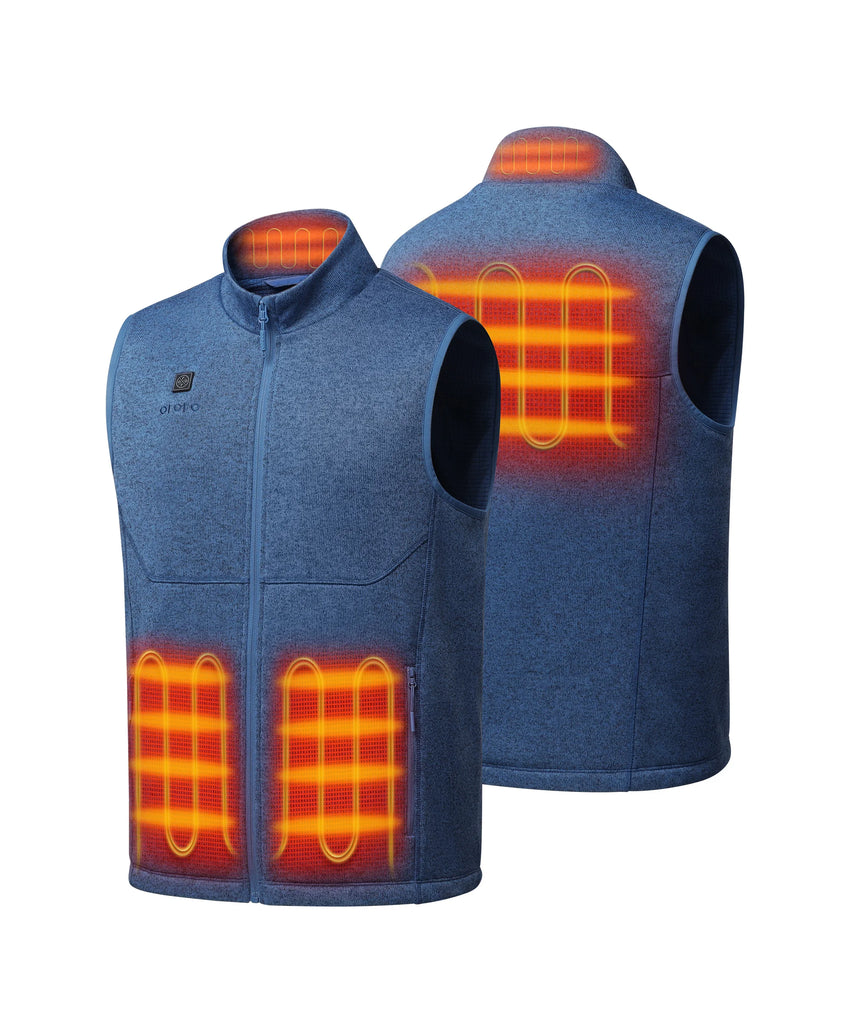 Augusta Tournament Men's 4-Zone Heated Sweater Fleece Vest | ororo Augusta Tournament Men's 4-Zone Heated Sweater Fleece Vest | ororo