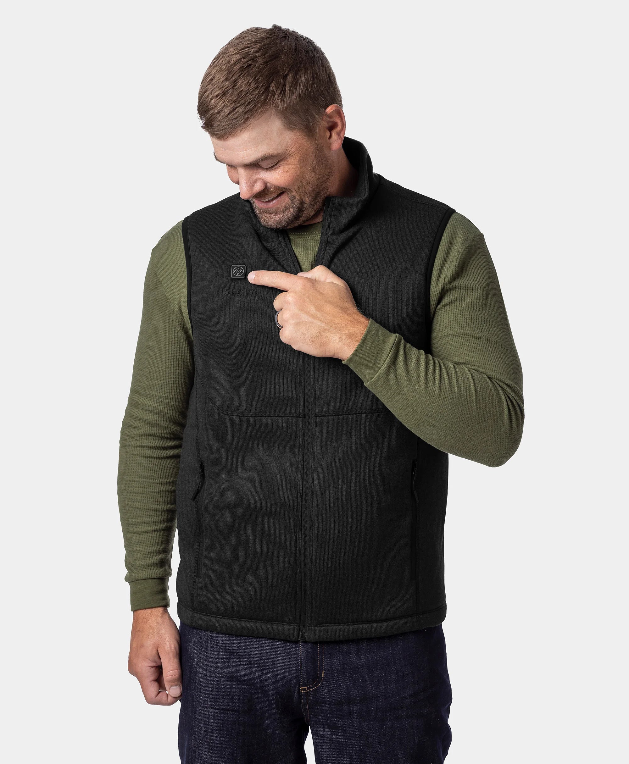 Augusta Tournament Men's 4-Zone Heated Sweater Fleece Vest (Apparel Only)