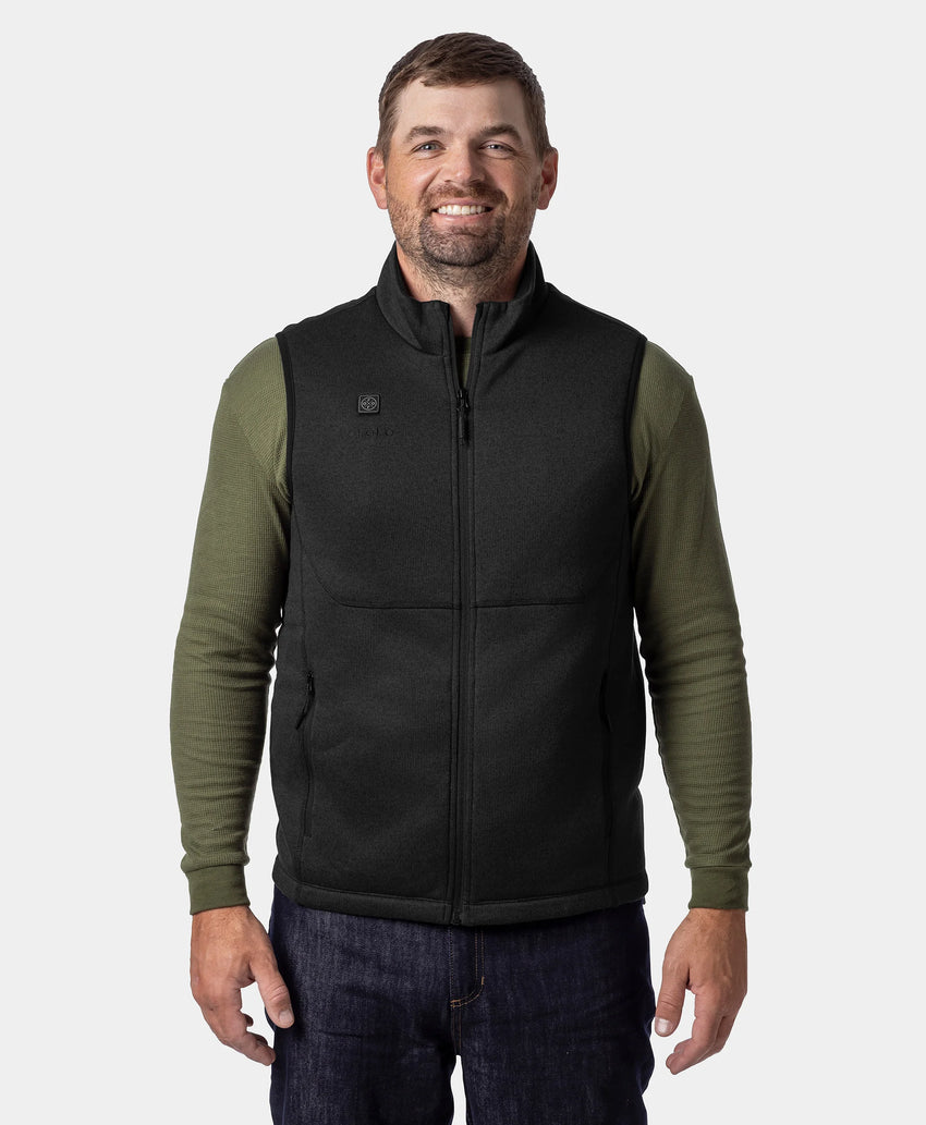 Augusta Tournament Men's 4-Zone Heated Sweater Fleece Vest | ororo Augusta Tournament Men's 4-Zone Heated Sweater Fleece Vest | ororo
