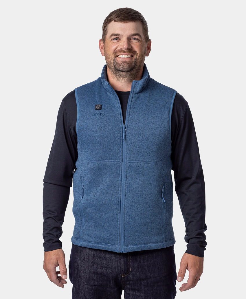 Augusta Tournament Men's 4-Zone Heated Sweater Fleece Vest | ororo Augusta Tournament Men's 4-Zone Heated Sweater Fleece Vest | ororo