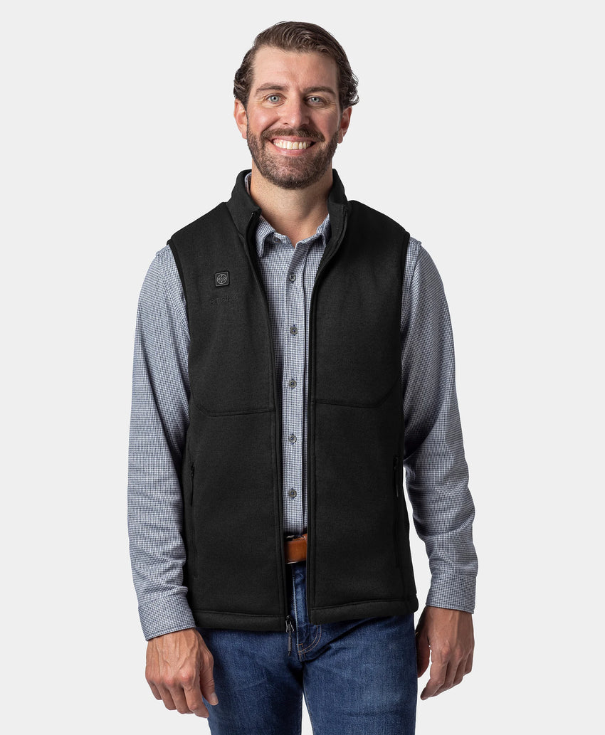Augusta Tournament Men's 4-Zone Heated Sweater Fleece Vest | ororo Augusta Tournament Men's 4-Zone Heated Sweater Fleece Vest | ororo