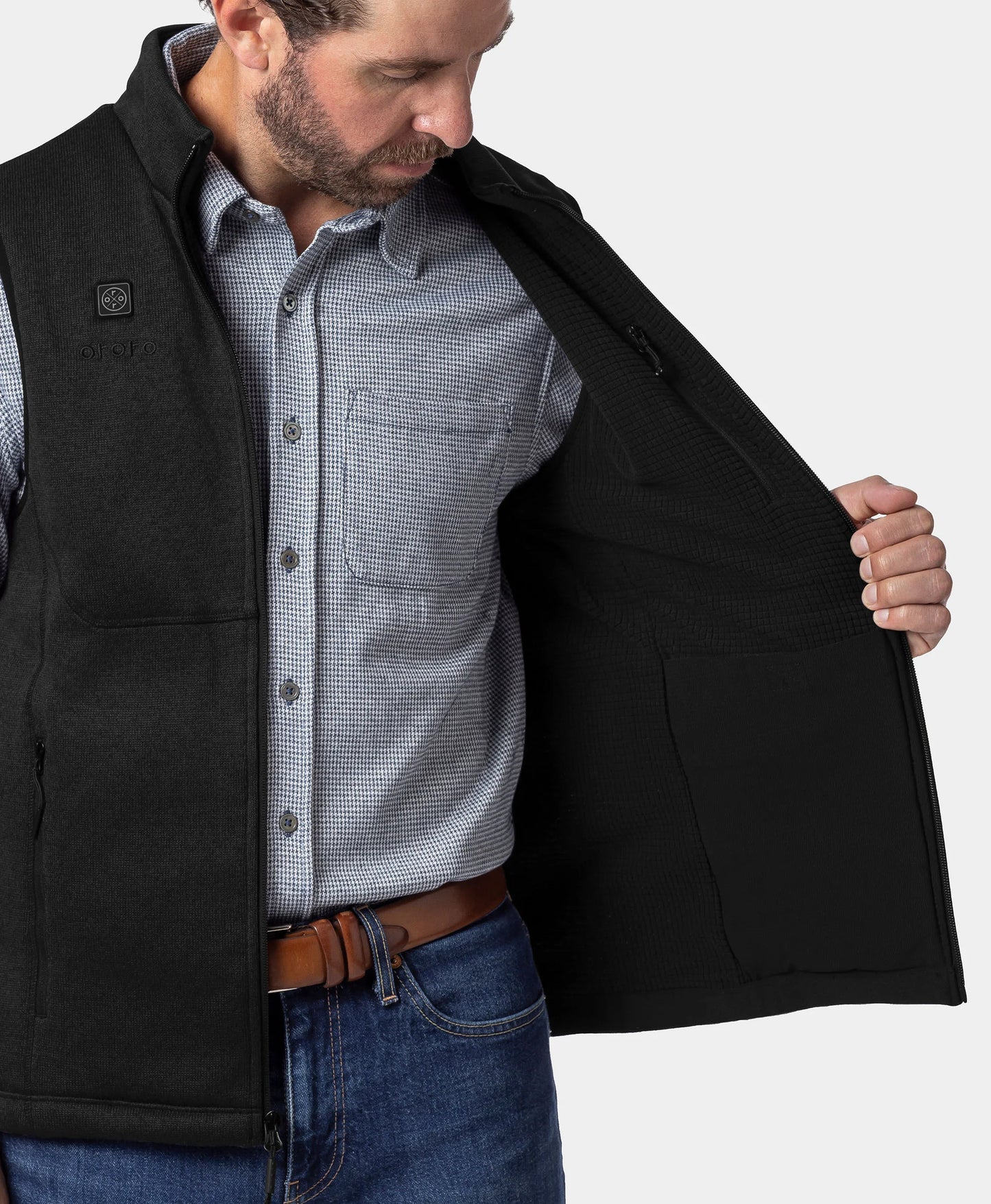 Augusta Tournament Men's 4-Zone Heated Sweater Fleece Vest (Apparel Only)