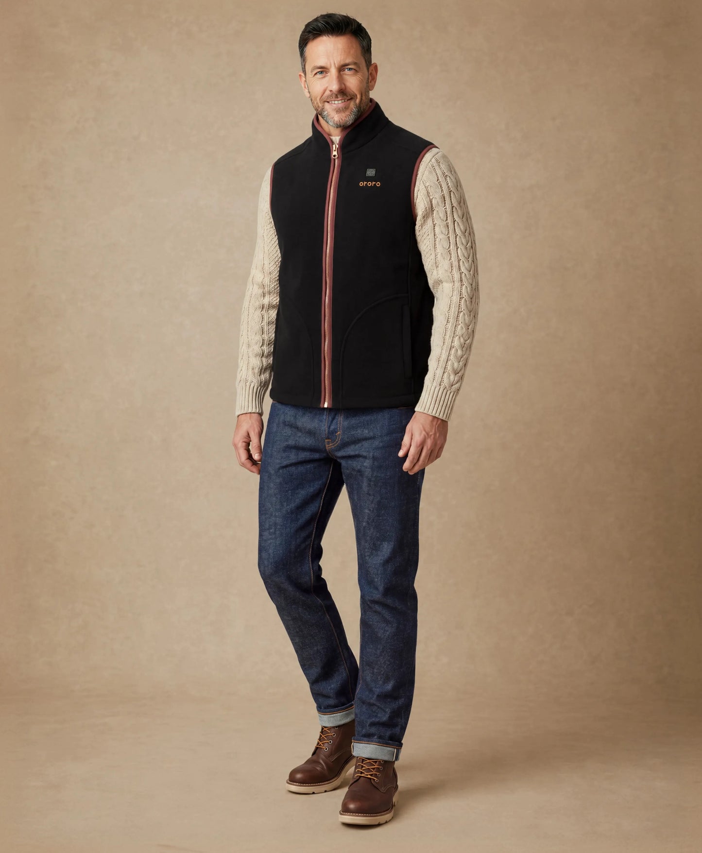 Ascot Men's 4-Zone Heated Wool Vest
