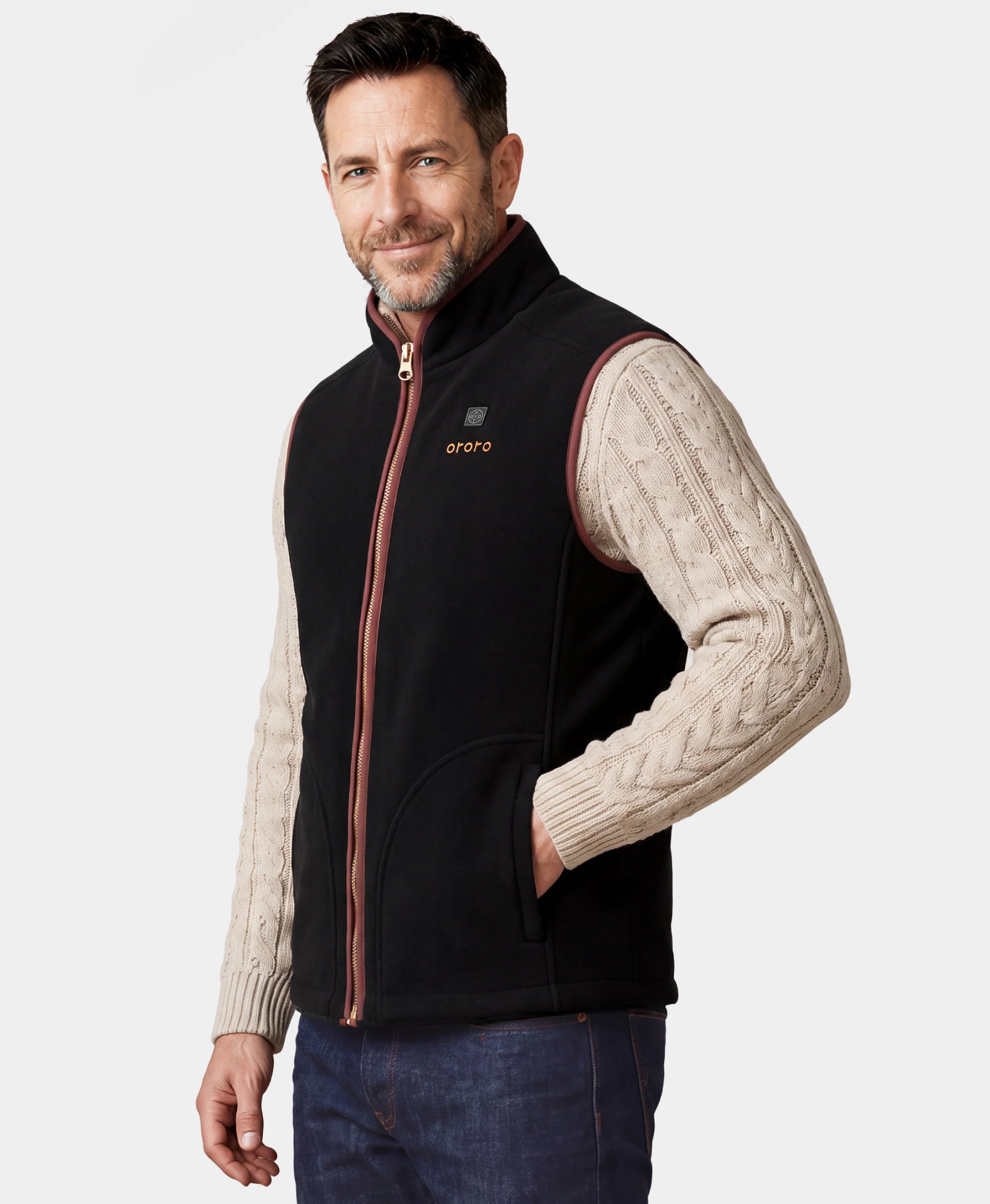 Ascot Men's 4-Zone Heated Wool Vest