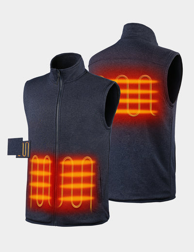 [ Final Sale - Men's UltraSoft Heated Fleece Vest (with Heating on Pockets)] view 1