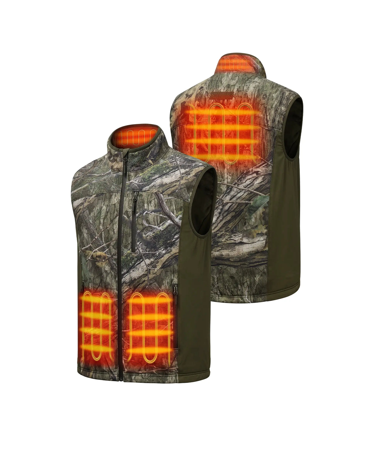 4 heating zones (left and right pockets, collar, and mid-back)