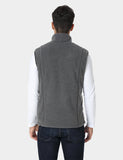 (Open-box) Men's Heated Recycled Fleece Vest - Gray (Battery Set Not Included)