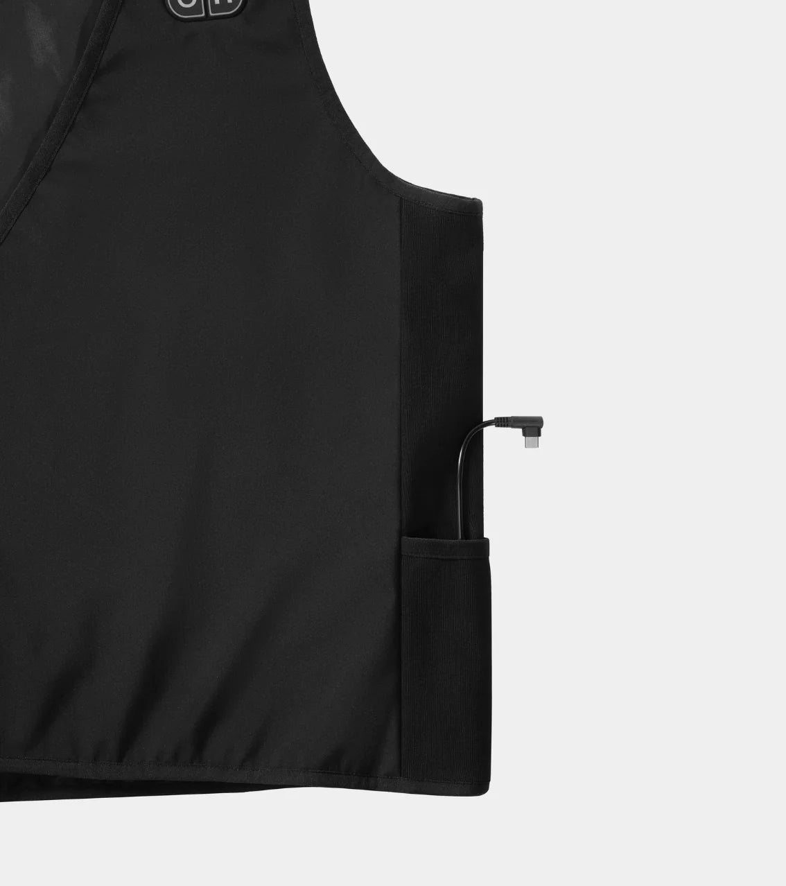 Vest pocket for battery and cable display