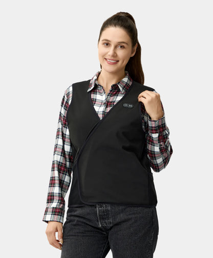 OH-2 Unisex Ultralight Heated Liner Vest-female model- front view