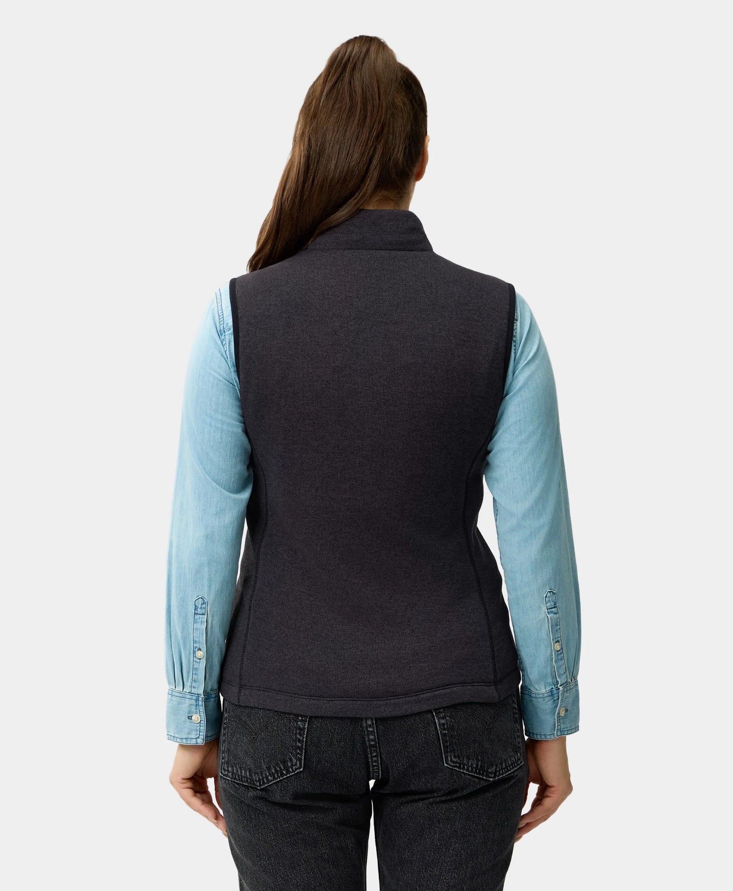 OH-1 Women’s Heated Recycled Fleece Vest model back view
