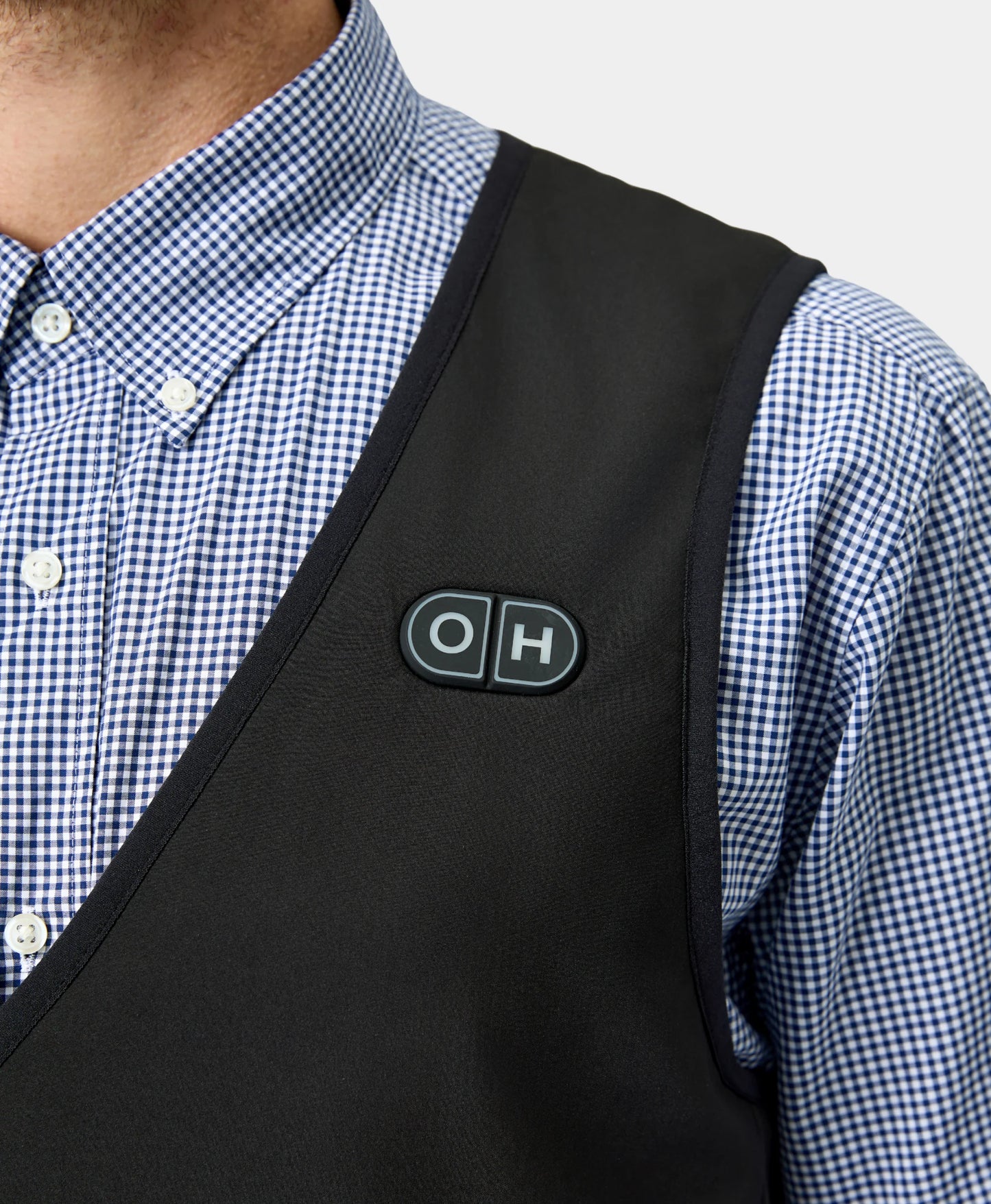 Button switch on the chest area