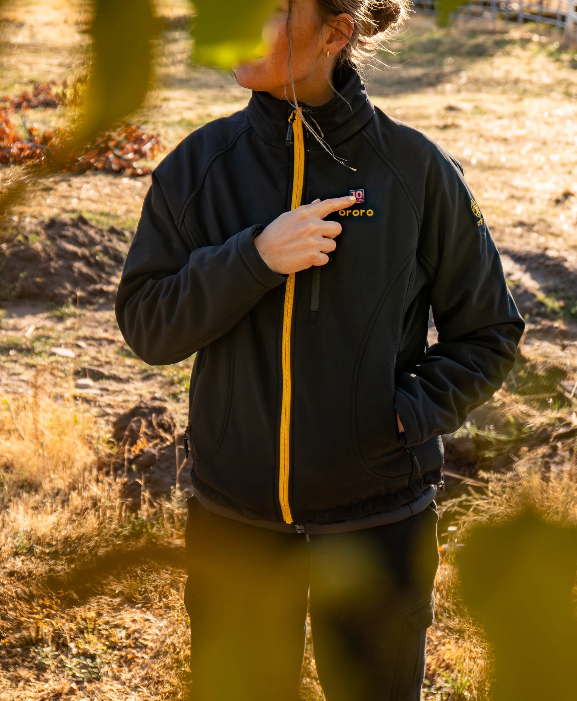 Women's 4-Zone Classic Heated Jacket (10-Year Anniversary Limited Edition) - Black & Gold