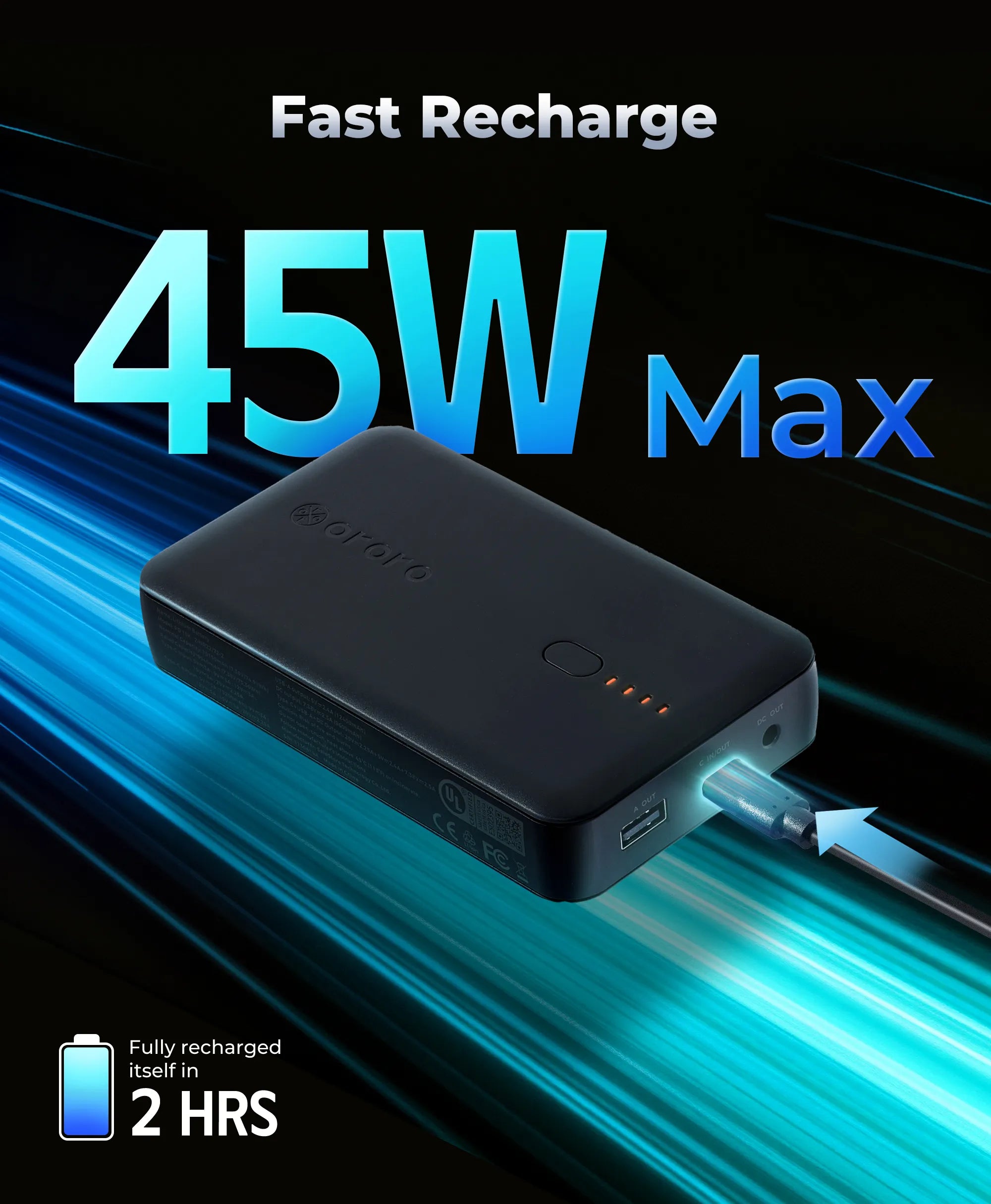 PD 45W fast charging