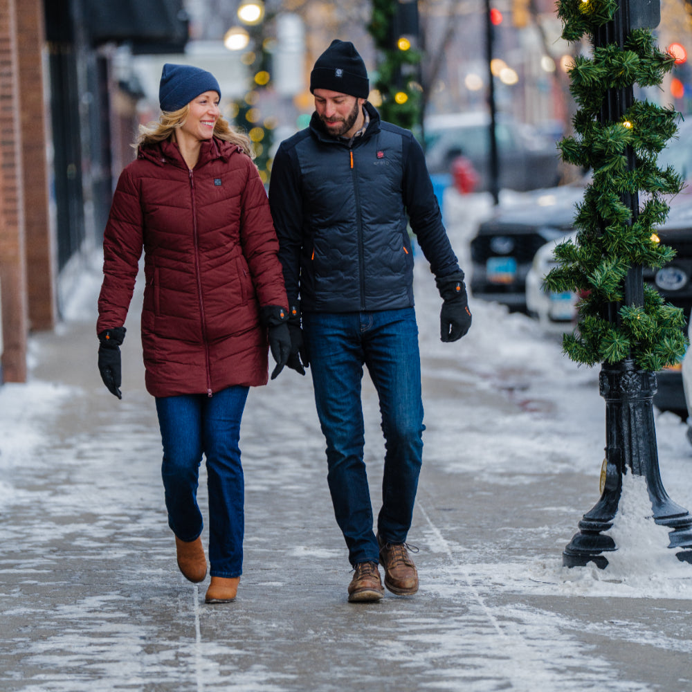 Verbier Men's 4-Zone Heated Down Jacket Parkside Women's 4-Zone Heated Puffer Parka Jacket