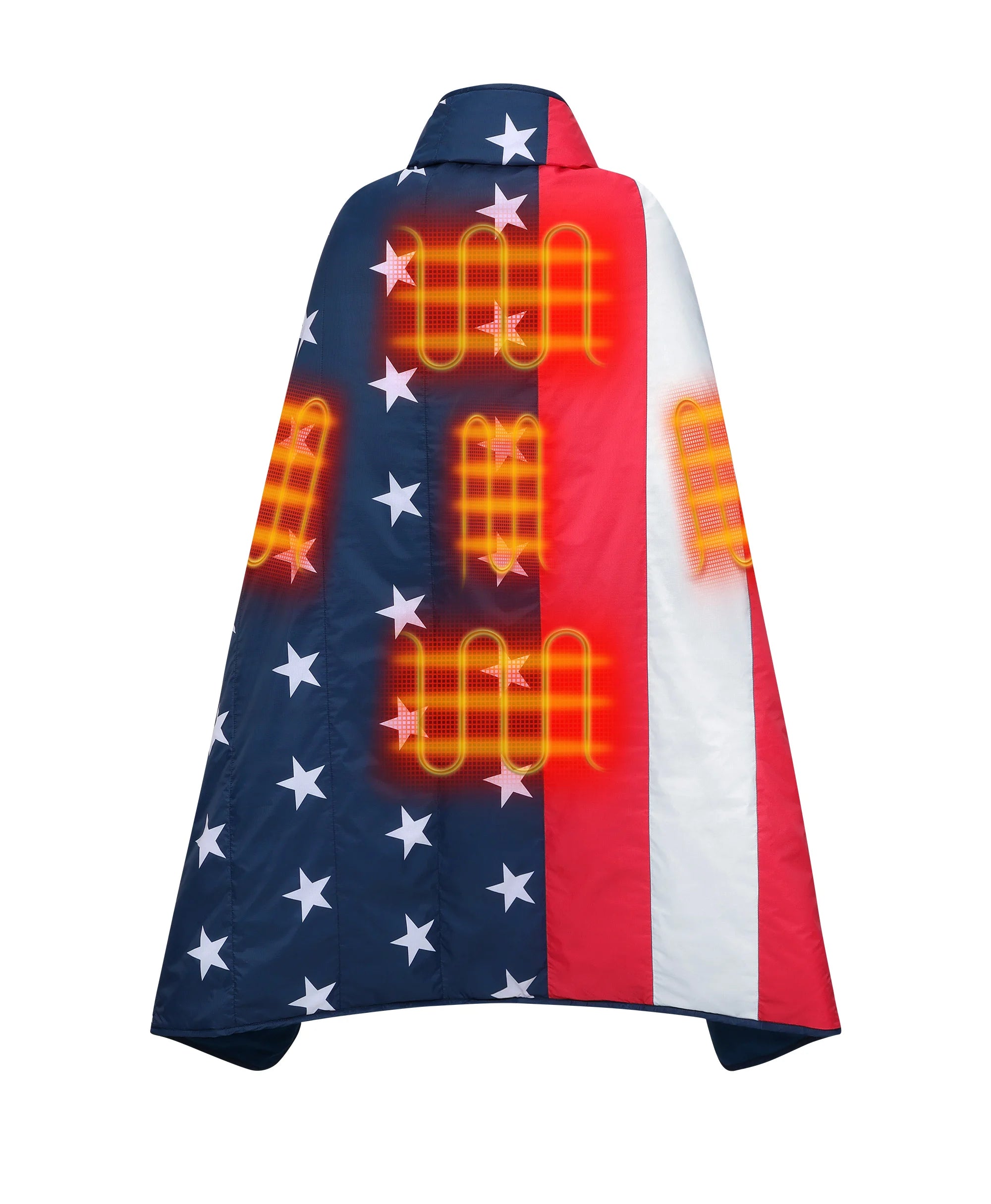 5-Heating Zones: In middle of blanket