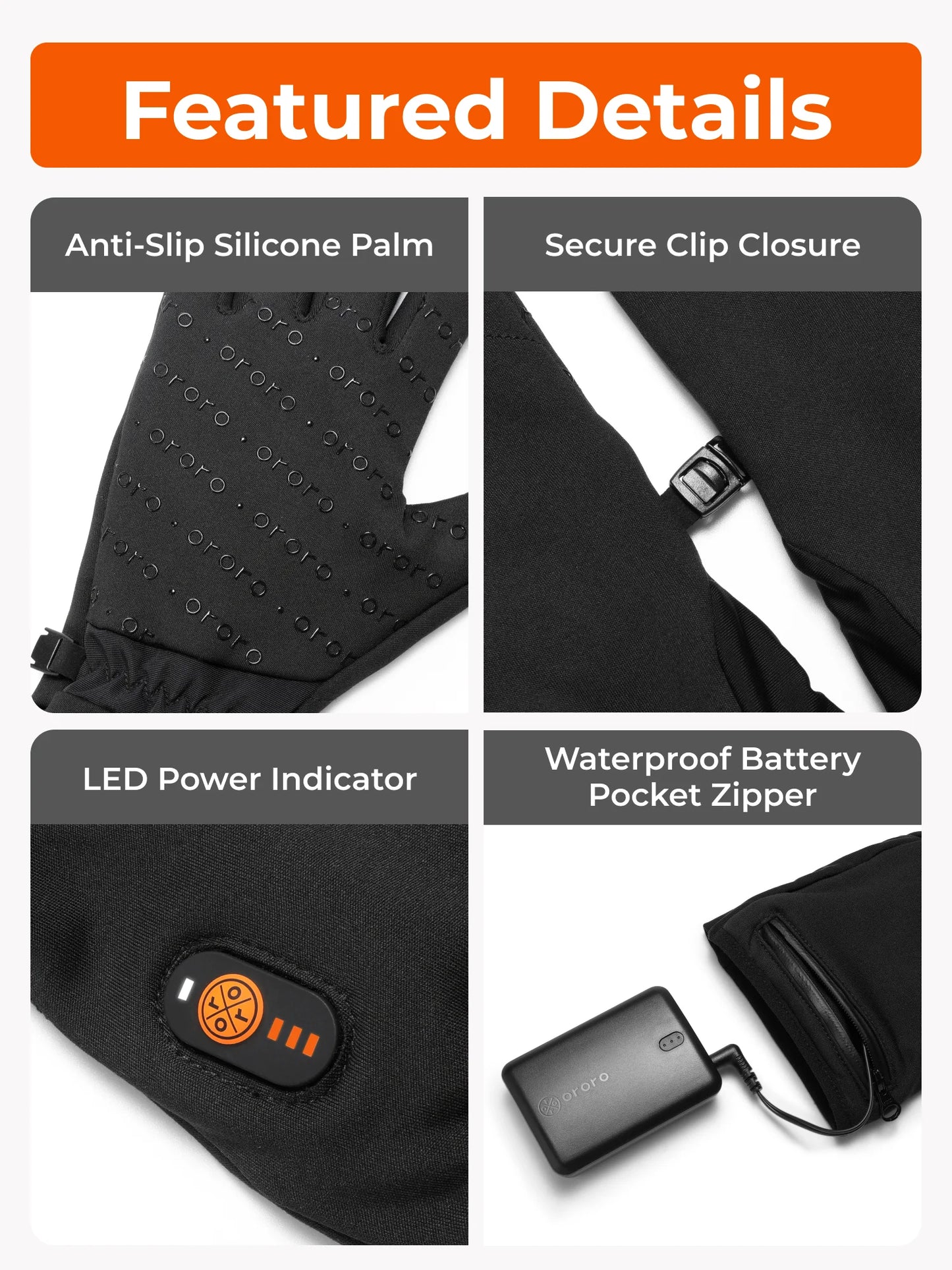 Features of heated gloves