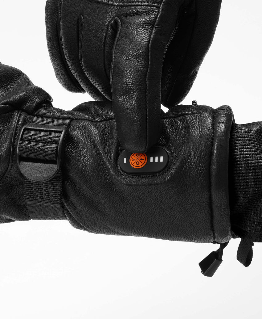 Unisex Heated Sheep Leather Gloves | Gloves for Winter | ororo Yellow / S Unisex Heated Sheep Leather Gloves | Gloves for Winter | ororo Yellow / S