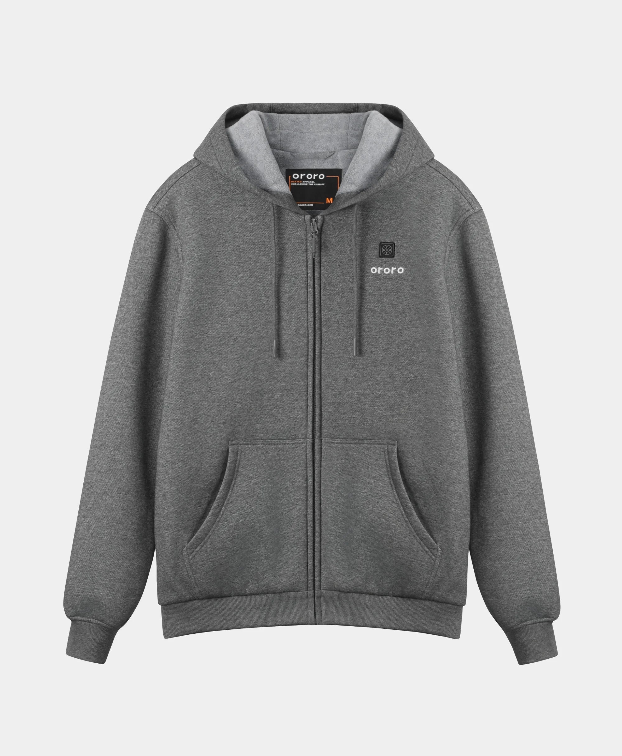 Element Unisex 4-Zone Fleece Heated Hoodie - Flecking Gray