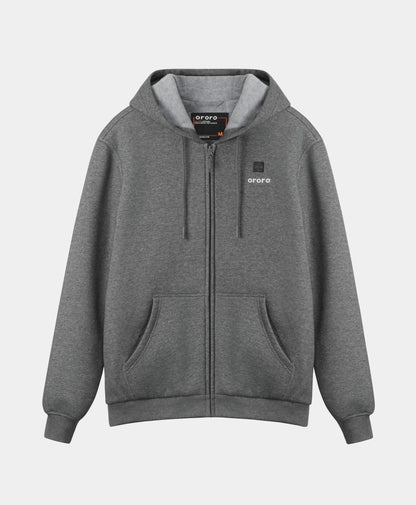 Element Unisex 4-Zone Fleece Heated Hoodie - Flecking Gray