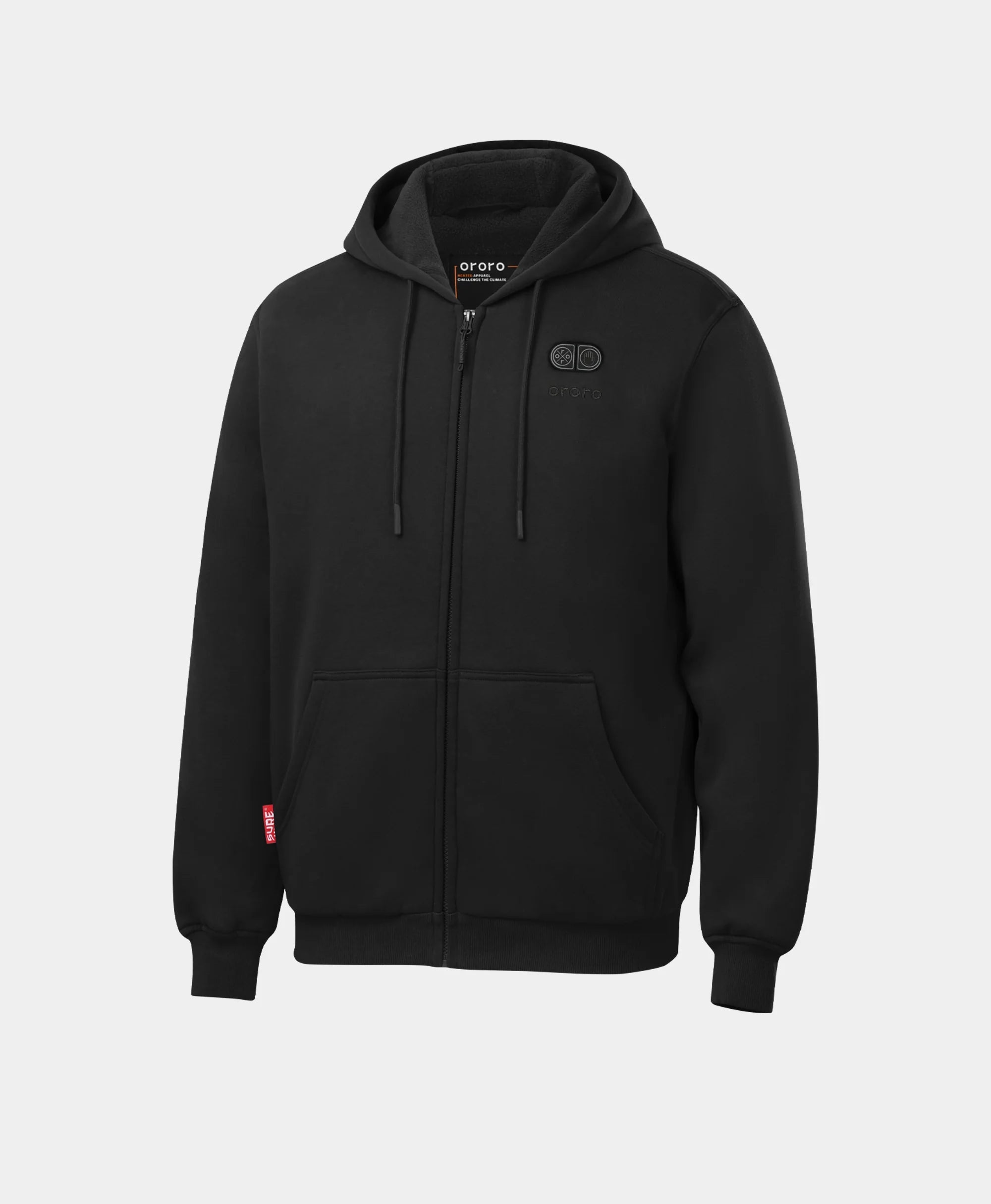 Front view of SureWarm® Unisex 6-Zone Fleece Heated Hoodie