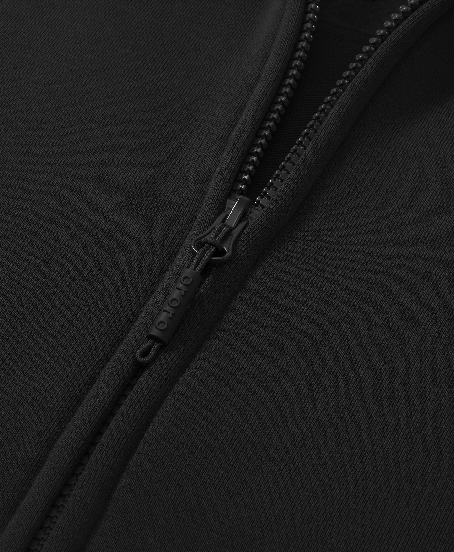 Close-up of SureWarm® Unisex 6-Zone Fleece Heated Hoodie zipper