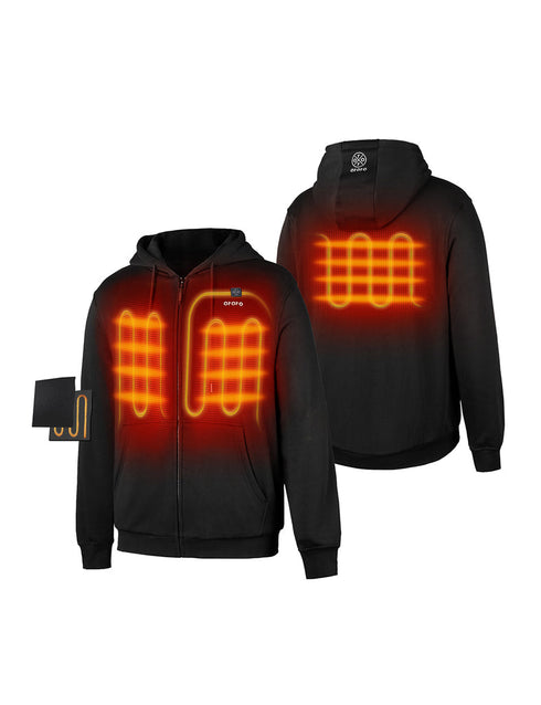 (Open-Box) Unisex Heated Fleece Hoodie (Battery Set Not Included) ,view 1