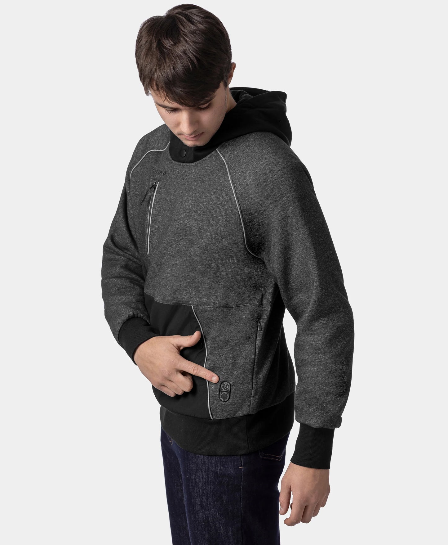 (Open-box) Indy Unisex 6-Zone Dual-Control Heated Hoodie Pullover (Battery Set Not Included)