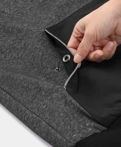 Abrasion-Resistant Kangaroo Insert Pockets snap closed to secure essentials