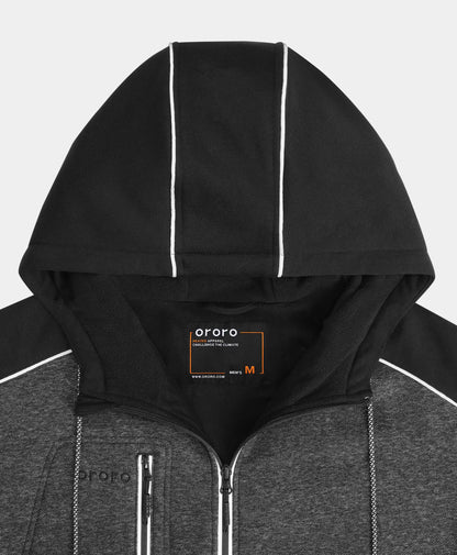 Lined hood with reflective drawcord for a snug