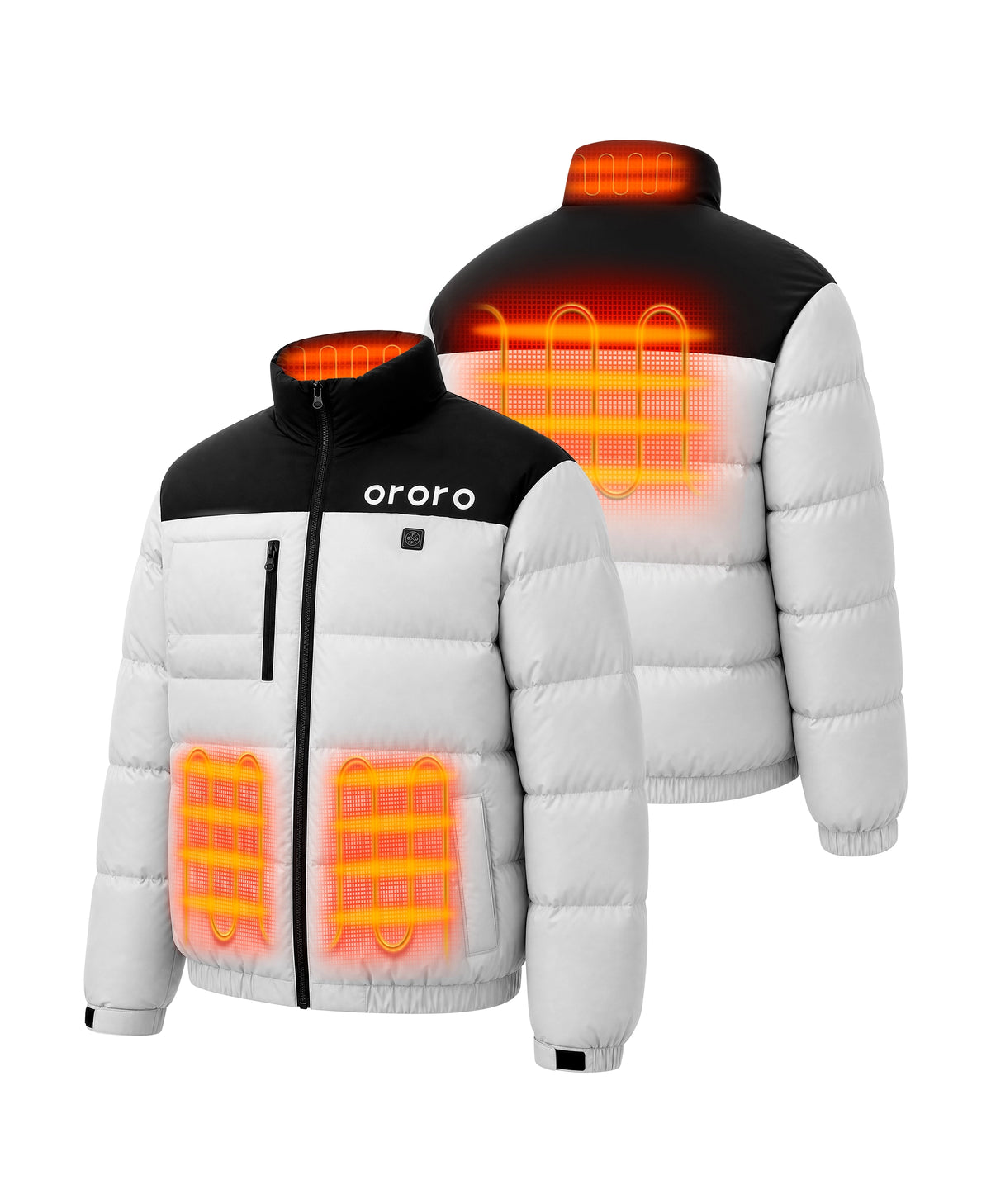 Heating elements front and back view