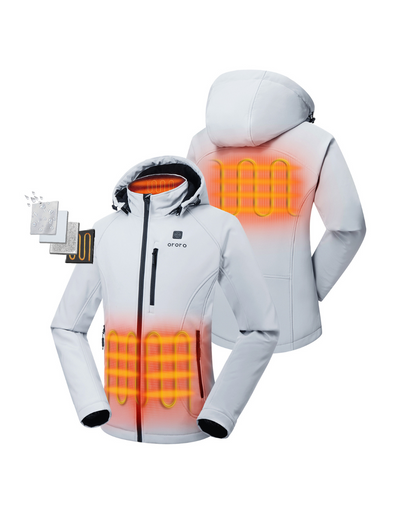 Four Heating Zones: left & right hand pockets, collar, and upper-back view 2