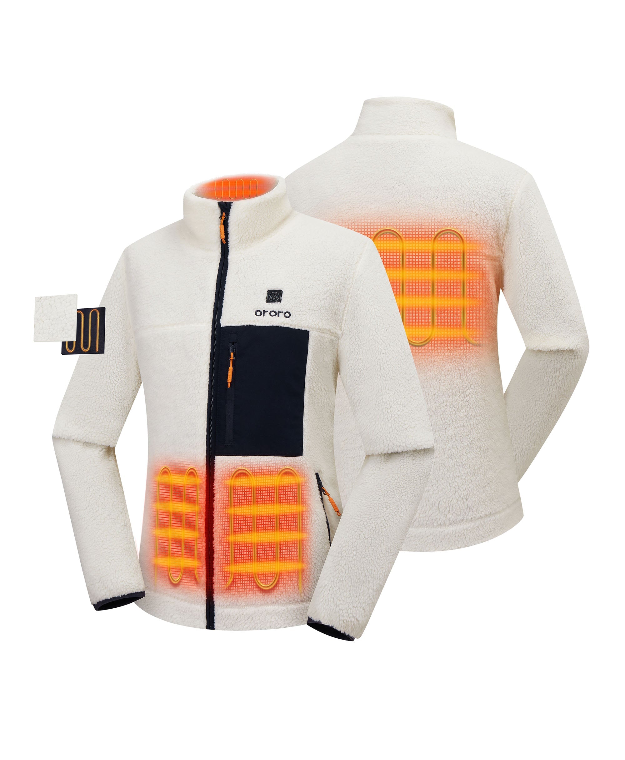 Colorblock 669 (Open-Box) Women's Colorblock Recycled Fleece Heated Jacket (Battery S ...