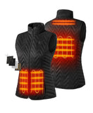 4 Heating Zones: back shoulders (under the collar), back, and two front side pockets