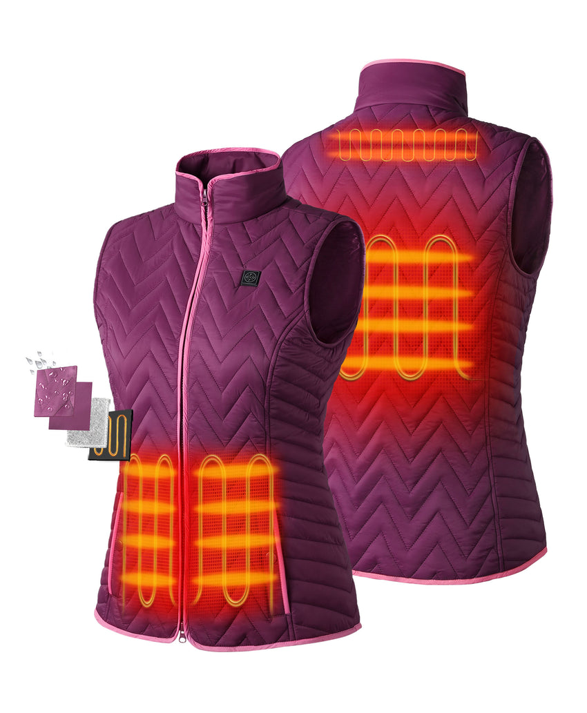 ORORO Vrouwen Fleece Verwarmd Vest Met Batterij Pack ORORO Vrouwen Fleece Verwarmd Vest Met Batterij Pack