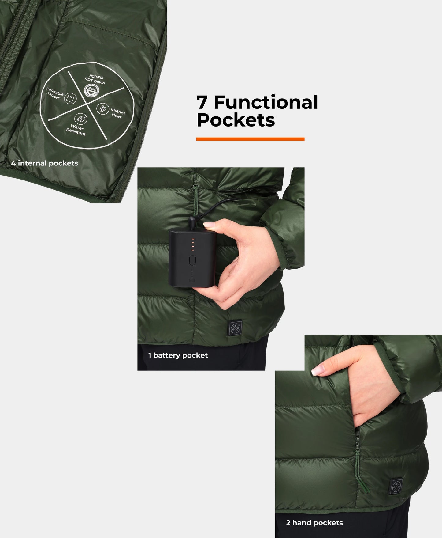 7 functional pockets