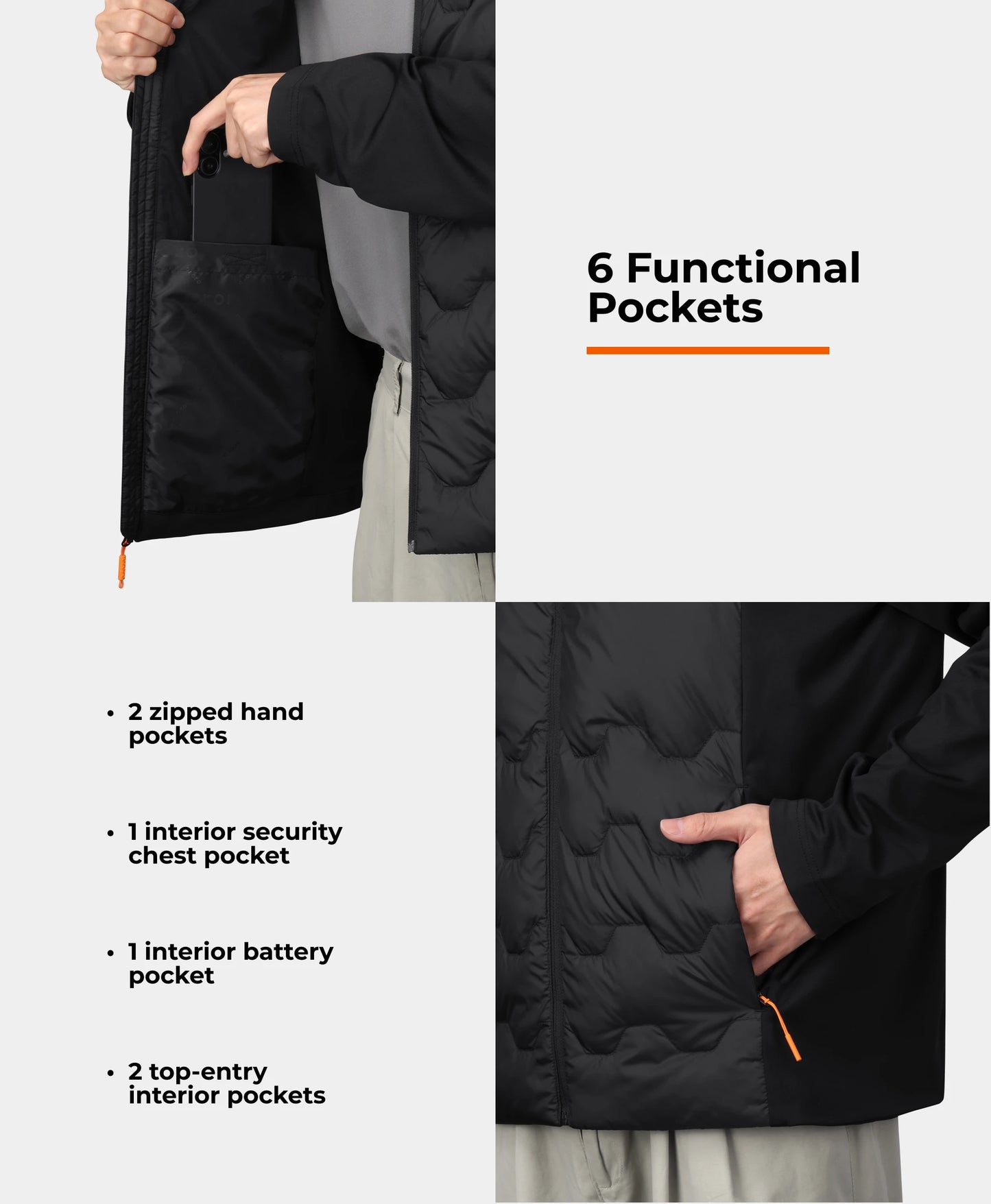 Verbier Men's 4-Zone Heated Down Jacket