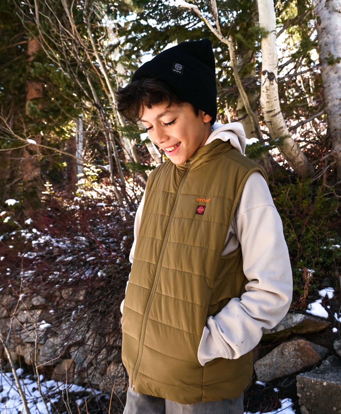 Kids' 4-Zone Heated Down Vest