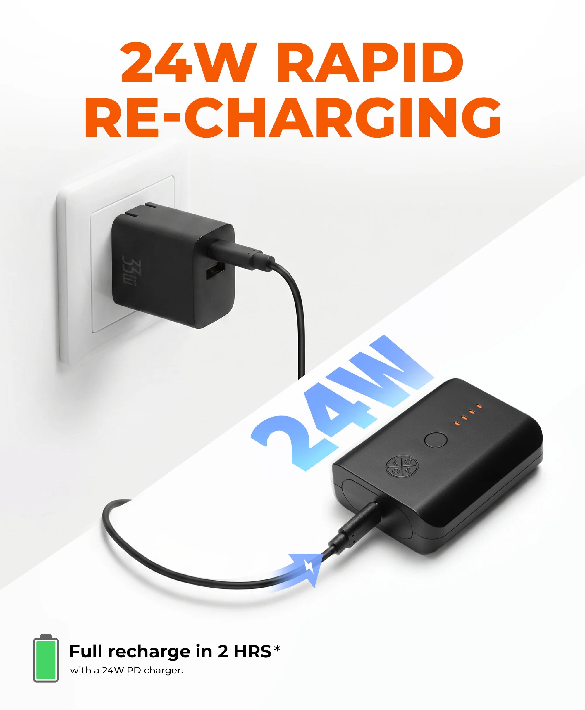 PD 5K Rechargeable Battery (USB-C, 24W Power Delivery), Thumbnail 4