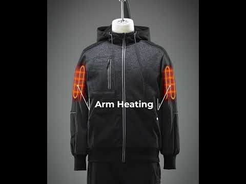 Wayne Unisex 5-Zone Heated Full-Zip Hoodie