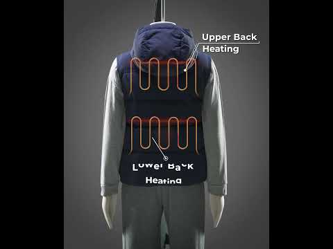 Kids' 4-Zone Hooded Heated Down Vest, Thumbnail 3