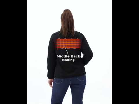 Florence Women's Heated Fleece Jacket - Black (Final Sale)
