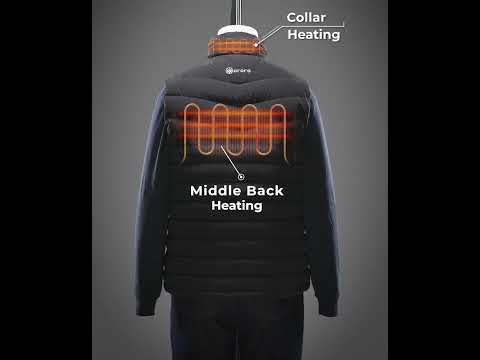 Men's Heated Lightweight Down Vest - Khaki (Final Sale), Gallery 3