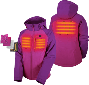 (Open-box) Women's Heated Jacket - Pink & Purple view 1