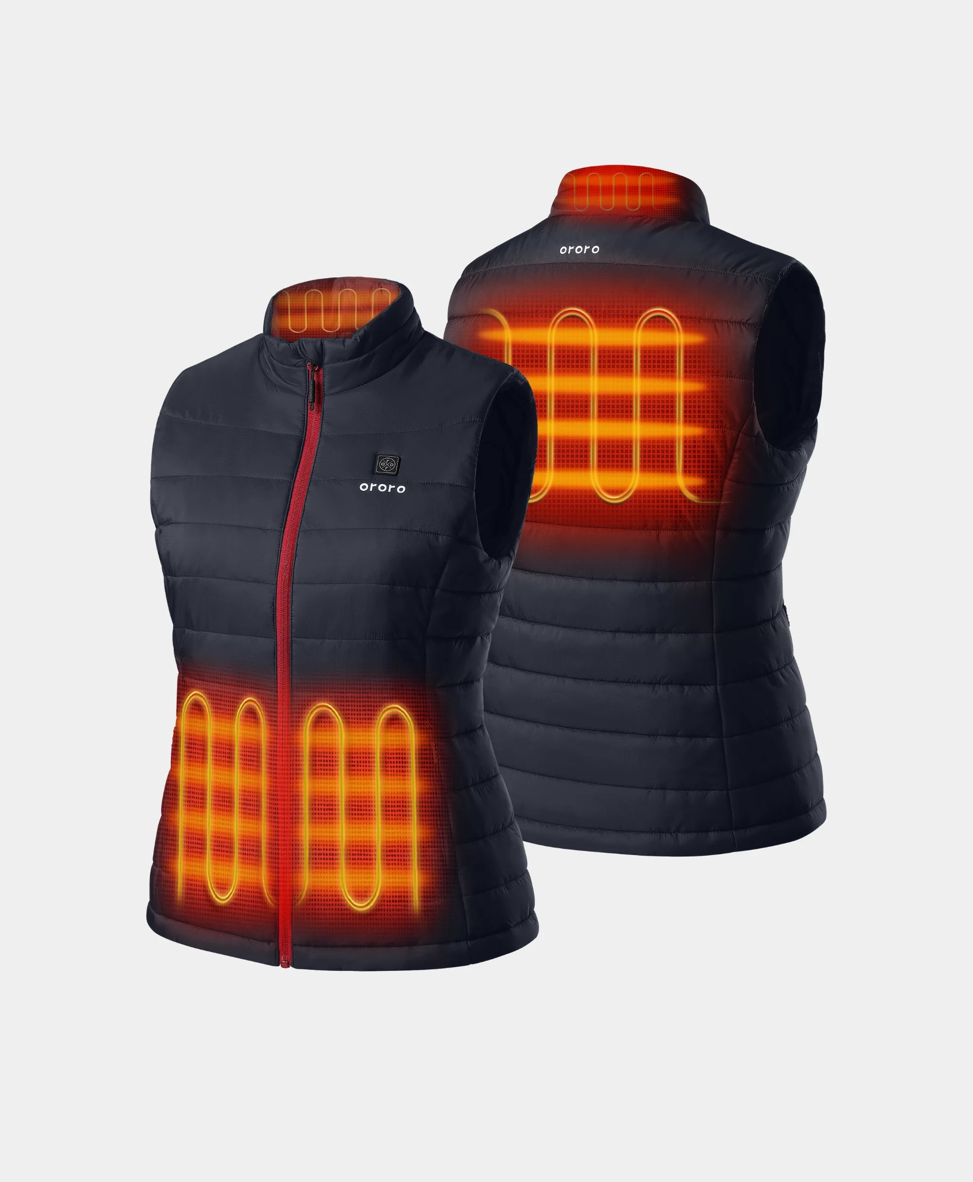 4 carbon fiber heating elements (left &amp; right pocket, collar, mid-back)