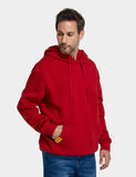 (Open-box) Unisex Heated Pullover Hoodie with Heating on Chests - Red