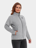 Women's Heated Full-Zip Fleece Jacket - Flecking Gray