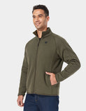 (Open-box) Men's Heated Fleece Jacket - Army Green