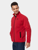 Men's Heated Full-Zip Fleece Jacket - Red