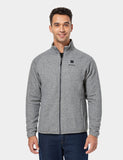 Men's Heated Full-Zip Fleece Jacket - Flecking Gray
